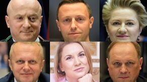 Oni otrzymali w niedzielnych wyborach do Sejmiku Województwa Lubelskiego największe poparcie (góry rząd od lewej): Jarosław Stawiarski i Michał Mulawa z PiS, Bożena Lisowska z KO; dolny rząd: prof. Mieczysław Ryba, Kamila Grzywaczewska i Jerzy Szwaj (wszyscy PiS).