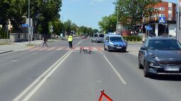 Po wypadku rowerzysta trafił do szpitala