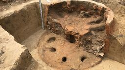 Piec odkryty podczas eksploracji na ul. Zielonej 5A