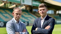 Konrad Krzyszkowski i Michał Kowalczyk - prezes i wiceprezes Fundacji Akademia Sportu Górnika Łęczna