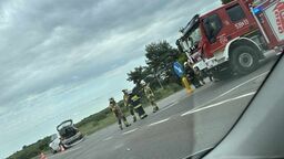 Dorohucza: Zderzenie samochodu osobowego z motocyklem