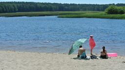 Plaża nad Stawami Echo w Zwierzyńcu 