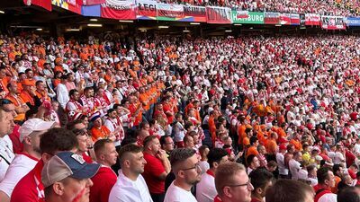 Sektor polski podczas dzisiejszego meczu