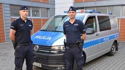 Mł. asp. Cezary Borkowski i sierż. szt. Damian Męczyński