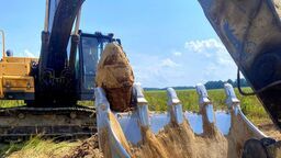 Niebezpieczne znalezisko w kopalni piasku