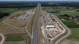 Trwa budowa stacji Orlenu Miejscach Obsługi Podróżnych Obroki Wschód i Zachód
