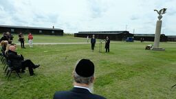 Spotkali się, aby uczcić pamięć ofiar Holocaustu. Ceremonia Pamięci na Majdanku podczas Lubliner Festiwal 2024