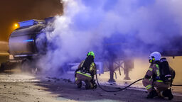 Pożar cysterny na MOP-ie