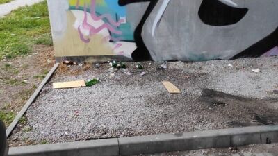 Śmieci, butelki i puszki. Skarżą się na bałagan niedaleko dworca metropolitalnego