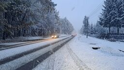 W regionie spadł pierwszy śnieg – może być ślisko 