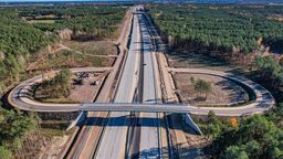 Postęp prac na odcinku A2 Groszki- Siedlce Zachód w listopadzie