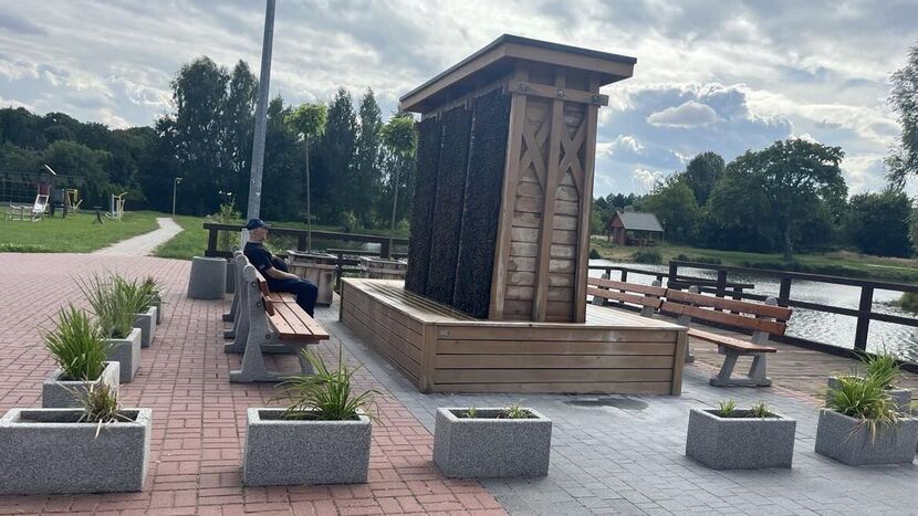 Tężnia solankowa w Wojsławicach w powiecie chełmskim. Ta zamojska ma być bardziej okazała