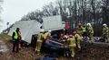 Czołowe zderzenie w Łopienniku Nadrzecznym. Uwaga, obowiązuje ruch wahadłowy