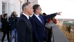 Andrzej Duda oraz premier Estonii Kristen Michal
