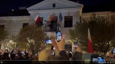 Wiec wyborczy Grzegorza Brauna zakończony skandalem. Usunęli flagę Ukrainy 