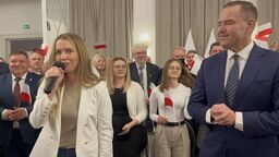 Karol Nawrocki podczas spotkania z wyborcami w Zamościu. Wtedy o aferze z jego mieszkaniami nikt jeszcze nie myślał