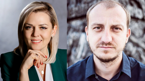 Marta Majewska, burmistrz Hrubieszowa i Łukasz Chrostowski, burmistrz Przasnysza