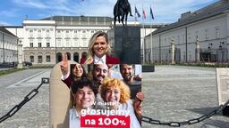 Marta Majewska, burmistrz Hrubieszowa była we wtorek pod Pałacem Prezydenckim w Warszawie, gdzie wraz z innymi samorządowcami z całej Polski zainaugurowano ogólnopolską kampanię profrekwencyjną „Głosujemy na 100%”