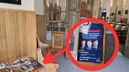 Ulotki partyjne PiS przy wejściu do kościoła. Radny KO "oburzony" 