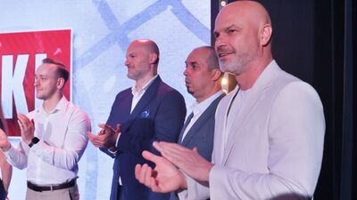 Wojciech Kamiński (pierwszy z prawej) poprowadził PGE Start Lublin do wicemistrzostwa Polski