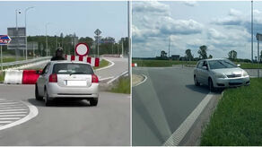 Chciał zatrzymać pijanego kierowcę, a ten "wziął go na maskę"