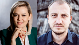 Marta Majewska, burmistrz Hrubieszowa i Łukasz Chrostowski, burmistrz Przasnysza