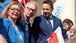 Rafał Trzaskowski podczas kampanijnego spotkania z wyborcami w Lublinie