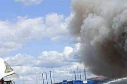 Pożar ładowarki na stacji Zamość – Bortatycze. Na szczęście nikt nie ucierpiał