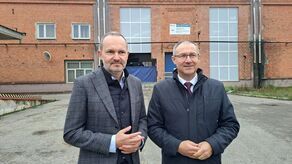 Europoseł Krzysztof Hetman oraz Andrzej Maj, wicewojewoda lubelski, podczas konferencji w październiku ubiegłego roku w Kraśniku