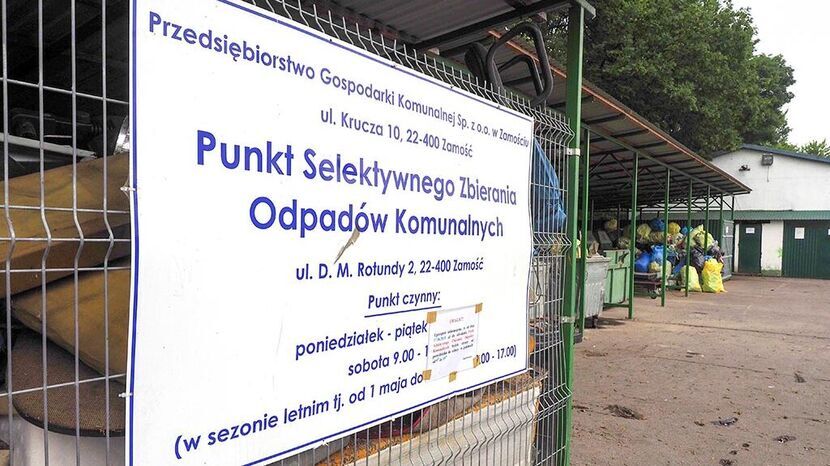 Jeden z dwóch działających w Zamościu Punktów Selektywnej Zbiórki Odpadów Komunalnych