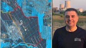 Po lewej zaznaczony obszar, który prezydent Puław (na zdj) chce przyłączyć do granic miasta 