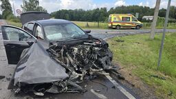 Osobówka została doszczętnie zniszczona