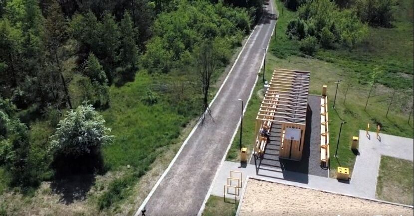 Ścieżka rowerowa przy tężni 