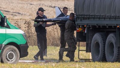 Wohyń. Miejsce upadku rosyjskiego drona