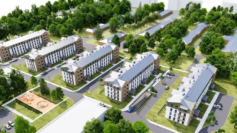 Wizualizacja niedoszłych budynków przy ul. Hrubieszowskiej