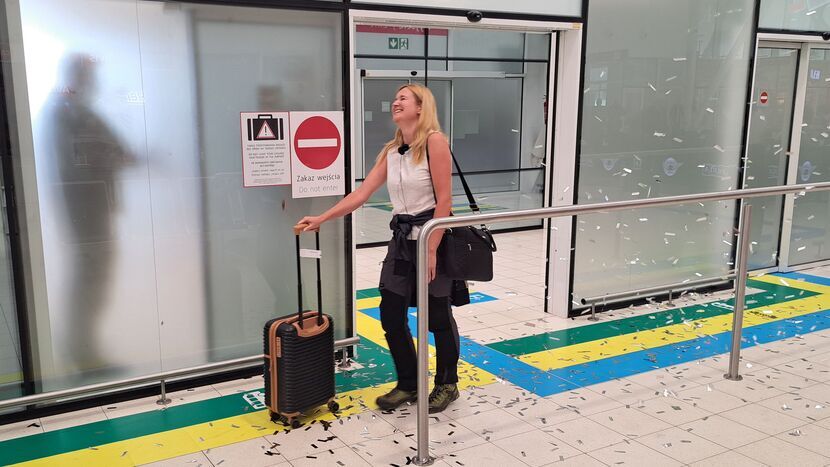Pani Magdalena ze Świdnika 4-milionową pasażerką lubelskiego lotniska