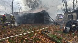 Tragiczny pożar w Ossówce. Mężczyzna nie przeżył 