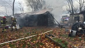 Tragiczny pożar w Ossówce. Mężczyzna nie przeżył