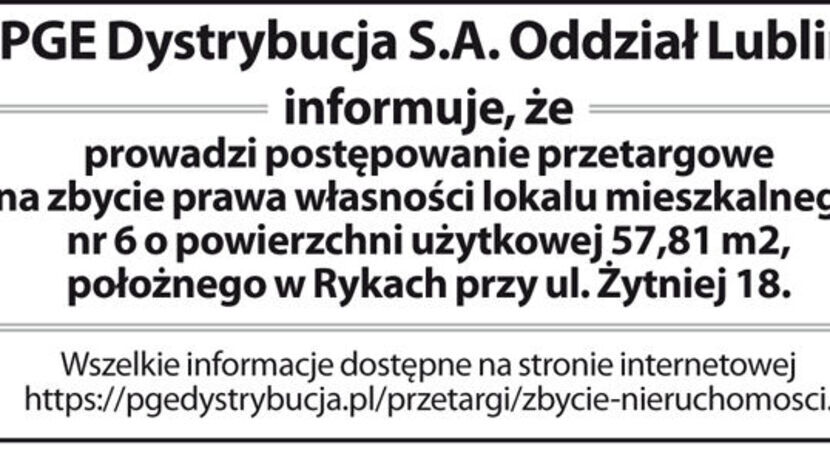PGE Dystrybucja - postępowanie przetargowe