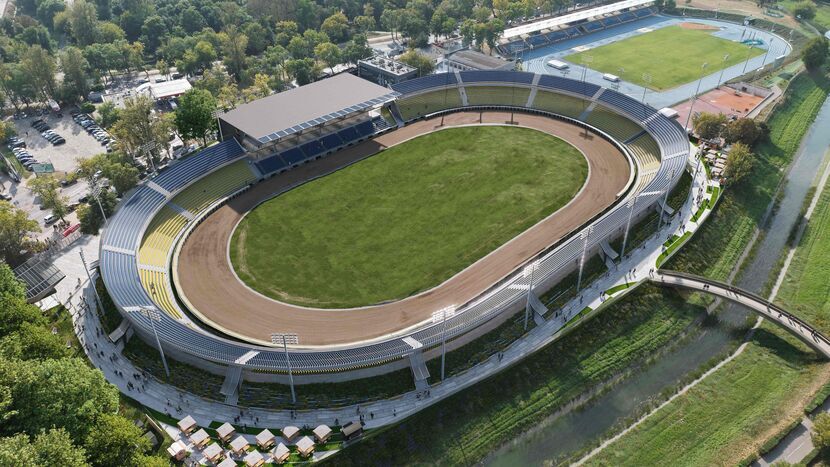 Wizualizacja poglądowa stadionu przy Zygmuntowskich 5.