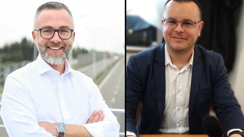 Łukasz Reszka (z lewej) został dzisiaj nowym starostą łęczyńskim, a Mariusz Fijałkowski (na zdj.) zajął miejsce Teodora Kosiarskiego przejmując funkcję przewodniczącego rady powiatu