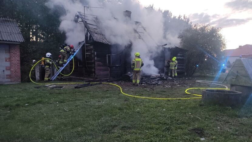 Pożar w miejscowości Sewerynówka w powiecie parczewskim.
