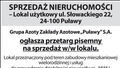 Sprzedaż nieruchomości Grupa Azoty Zakłady Azotowe w Puławach
