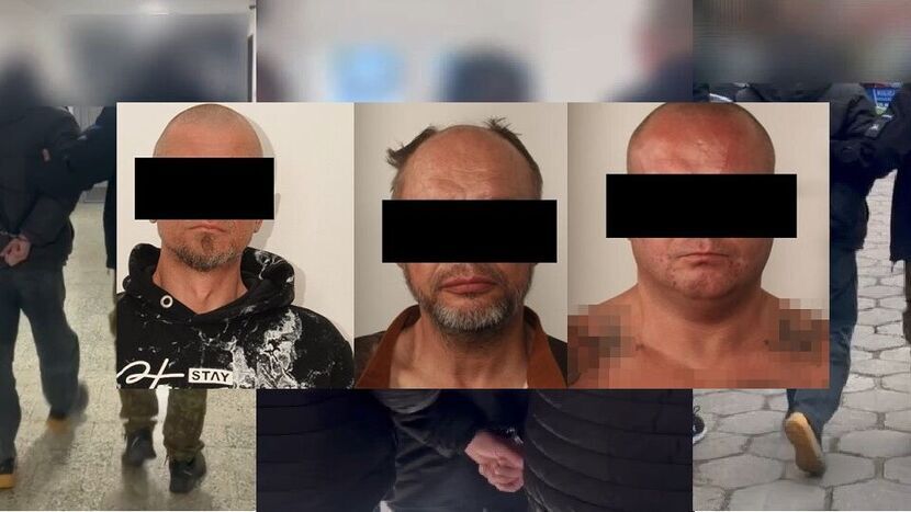 Krasnostawscy policjanci rozpracowali grupę, w której działało pięciu mężczyzn, m.in. ci trzej na zdjęciu