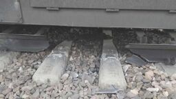 Uszkodzone torowisk w miejscowości Życzyn