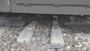 Uszkodzone torowisk w miejscowości Życzyn