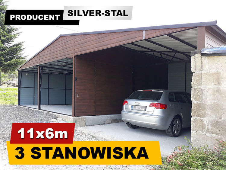 Garaż blaszany wiata imitacja drewna garaże na wymiar