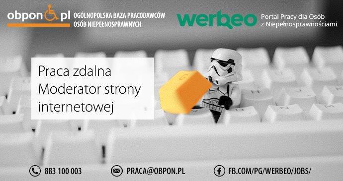 Moderator strony internetowej - praca zdalna