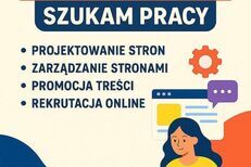 Szukam pracy - projektowanie i obsługa stron internetowych / marketing online / rekrutacja